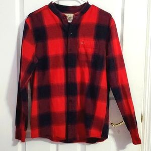 Hollister Buffalo Plaid Trucker Lumberjack Button-Up Flannel Shirt Shacket